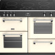 Het Stoves RICHMOND S1100 EI deluxe creme inductie fornuis heeft een inductieplaat met 5 ruime zones