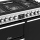 De wokbrander in het midden op het Stoves Precision DX S900DF EU SS rvs fornuis heeft een vermogen van 4,0 kW