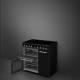 Smeg CX93IMBL inductie fornuis met 3 ovens - zwart - 90 cm. breed