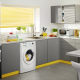 De Zanussi ZWF71463W wasmachine kan tussen twee kasten worden ingebouwd