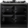 AGA R7 3-oven zwart fornuis elektrisch met gietijzeren ovens - 100 cm breed