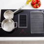 Atag HIDD8471EV inductie kookplaat met afzuiging - 83 cm. breed - zwart