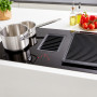 Atag HIDD8471EV inductie kookplaat met afzuiging - 83 cm. breed - zwart