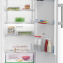 Interieur van Beko B3RMLNE444HW1 koelkast met LED-verlichting en stevig veiligheidsglas