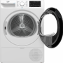 Binnenkant van de Beko B3T6823W2 met RVS trommel en drum light