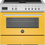 Bertazzoni PROCH94I1EGIT Air-Tec inductie fornuis met afzuiging (kookveldafzuiging) - geel