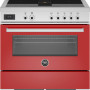 Bertazzoni PROCH94I1EROT Air-Tec inductie fornuis met afzuiging (kookveldafzuiging) - rood