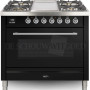 Boretti VFP93ZWG fornuis gasoven zwart