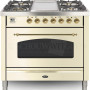 Boretti VFPN93OWG fornuis gasoven oud-wit