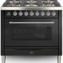 Boretti VP96ANG fornuis gasoven antraciet