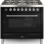 Boretti VP96ZWG fornuis gasoven zwart
