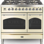 Boretti VPNR946OWG fornuis gasoven oud-wit
