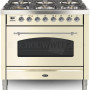Boretti VPNR96OWG fornuis gasoven oud-wit