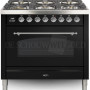 Boretti VPNR96ZWG fornuis gasoven zwart
