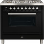 Boretti VT96ZWG fornuis gasoven zwart
