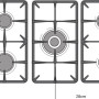 Boretti CFBG901ZW3 gas fornuis - zwart