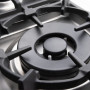 Linksvoor bij de Boretti MFBG901IX/2 is een 4,0 kW sterke wokbrander geplaatst