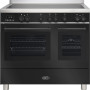 Boretti MLI94DZW zwart inductiefornuis met dubbele oven, 90 cm breed