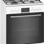 Bosch HXN391H20N wit gas fornuis - 60 cm. breed