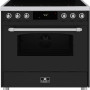 Elementi di Cucina EC9036-MZ-IX-S inductie fornuis - klassiek - mat zwart/rvs