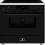 Elementi di Cucina EC9036-ZW-IX-B inductie fornuis - klassiek - zwart/rvs