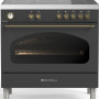 Fratelli VE2960I5FEMANB inductie fornuis - klassiek - antraciet/messing