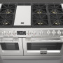 Fulgor Milano FF48EG gas fornuis - 121,6 cm. breed - rvs