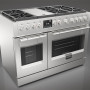Fulgor Milano FF48EG gas fornuis - 121,6 cm. breed - rvs