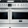 Fulgor Milano FF48EG gas fornuis - 121,6 cm. breed - rvs