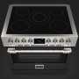 Fulgor Milano FSRC 3605 P MI ED 2F MBK inductie fornuis - zwart - 91,6 cm. breed