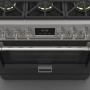 Fulgor Milano FSRC 3606 P MG ED 2F MBK gas fornuis - 91 cm. breed - zwart