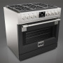 Fulgor Milano FSRC 3606 P MG ED 2F X gas fornuis - 91 cm. breed - rvs