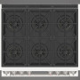 Fulgor Milano FSRC 3606 P MG ED 2F X gas fornuis - 91 cm. breed - rvs