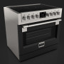 Fulgor Milano FSRC 9005 P MI MK 2F MBK inductie fornuis - zwart - 89,7 cm. breed