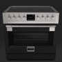 Fulgor Milano FSRC 9005 P MI MK 2F MBK inductie fornuis - zwart - 89,7 cm. breed