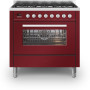 Ilve L096WMP/BU fornuis rood - 90 cm. breed
