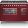 Ilve L128WMP/BU fornuis rood - 120 cm. breed