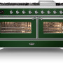 Ilve M15FDNE3/EG fornuis - groen - 150cm. breed