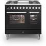 Ilve PD09FWE3/BK fornuis zwart - 90 cm. breed