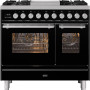 Ilve PD09FWE3/BK fornuis zwart - 90 cm. breed