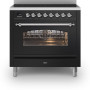 ILVE PI096NE3/BK inductie fornuis - 90 cm. - hoogglans zwart