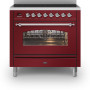ILVE PI096NE3/BU inductie fornuis - 90 cm. - rood
