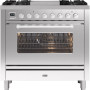 Ilve P09FWE3/SS fornuis rvs - 90 cm. breed