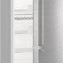 De Liebherr Kef3710 koelkast rvs heeft een grote hevelgreep op de deur