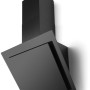 Novy 7853 wand afzuigkap schuin - Vision - zwart glas