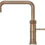 Quooker COMBI+ Classic Fusion Square MESSING PATINA - kokend water kraan