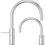 Quooker COMBI Nordic Round Twintaps RVS - kokend water kraan