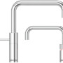 Quooker PRO3 Nordic Square Twintaps kokend water kraan