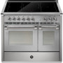 Vrijstaand RVS inductiefornuis Steel AP10FF-5FI met 5 kookzones en 2 ovens
