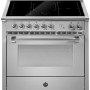 Vrijstaand RVS inductiefornuis Steel AP9F-5FI met 5 zones en multifunctionele oven